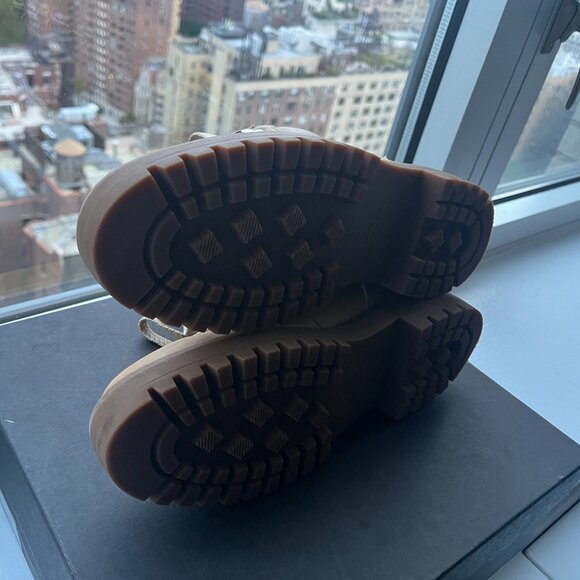 J. CREW - LIGHTWEIGHT LEATHER NORDIC HIKER BOOT - 9 M - LIGHT CARAMEL (TAN) EUC - Picture 9 of 9